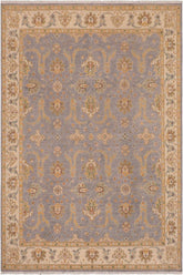 handmade Traditional Kafkaz Lt. Gray Ivory Hand Knotted RECTANGLE 100% WOOL area rug 8 x 10